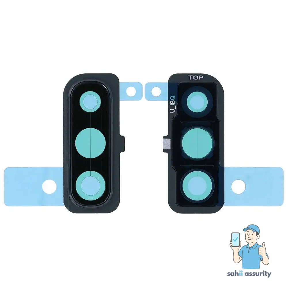 Camera Lens Glass with Frame for Samsung Galaxy A50 Black